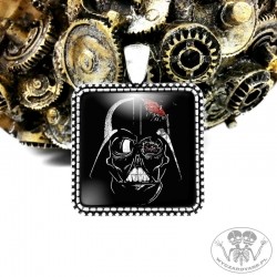 Medalion z grafiką pod szklanym kaboszonem - Star Wars Zombie Lord Vader